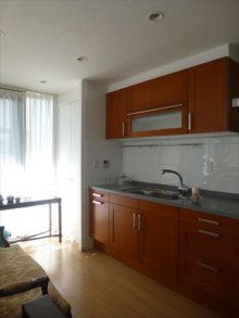 鮮やかな水色のキッチン LIXIL リシェルSIにお取替え 鮮やかな水色のキッチン LIXIL リシェルSIにお取替え